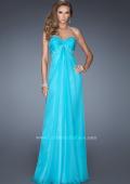 Picture of: Strapless Prom Gown with Empire Waist and Jewels in Blue, Style: 20042, Detail Picture 1
