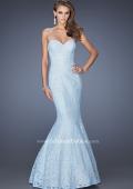 Picture of: Lace Mermaid Prom Dress with Fitted Silhouette in Blue, Style: 20047, Main Picture