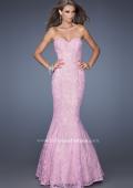 Picture of: Lace Mermaid Prom Dress with Fitted Silhouette in Purple, Style: 20047, Detail Picture 2