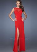 Picture of: Sweetheart Jersey Gown with Slit and Side Cut Outs in Red, Style: 20049, Main Picture