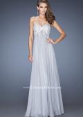 Picture of: Chiffon Prom Gown with Empire Waist and Jewels in Silver, Style: 20057, Detail Picture 2