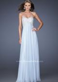 Picture of: Chiffon Prom Gown with Empire Waist and Jewels in Blue, Style: 20057, Detail Picture 3