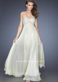 Picture of: Chiffon Prom Gown with Empire Waist and Jewels in Yellow, Style: 20057, Detail Picture 4