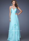 Picture of: Sweetheart Chiffon Gown with Tiered Layer Skirt in Blue, Style: 20060, Main Picture