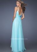 Picture of: Sweetheart Chiffon Gown with Tiered Layer Skirt in Blue, Style: 20060, Back Picture