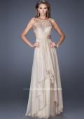 Picture of: Sweetheart Chiffon Gown with Tiered Layer Skirt in Nude, Style: 20060, Detail Picture 2