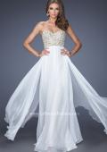 Picture of: Fully Embellished Strapless Chiffon Prom Dress in White, Style: 20061, Main Picture