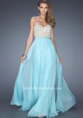 Picture of: Fully Embellished Strapless Chiffon Prom Dress in Blue, Style: 20061, Detail Picture 1