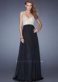 Picture of: Fully Embellished Strapless Chiffon Prom Dress in Black, Style: 20061, Detail Picture 2