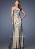 Picture of: Long Prom Dress with Beading and Jewels in Nude, Style: 20080, Main Picture