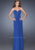 Picture of: Strapless Mini Dress with Floor Length Skirt Overlay in Blue, Style: 20094, Detail Picture 1
