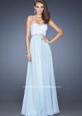 Picture of: Strapless Prom Dress with Gathered Skirt and Stones in Blue, Style: 20128, Main Picture