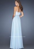 Picture of: Strapless Prom Dress with Gathered Skirt and Stones in Blue, Style: 20128, Back Picture