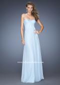 Picture of: Sweetheart Strapless Gown with Pearls and Jewel Trim in Blue, Style: 20143, Main Picture