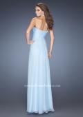 Picture of: Sweetheart Strapless Gown with Pearls and Jewel Trim in Blue, Style: 20143, Back Picture