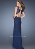 Picture of: Modern Jersey Prom Dress with Side Leg Slit in Blue, Style: 20151, Back Picture