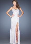 Picture of: Lace Prom Dress with Sweetheart Neckline and Side Slit in White, Style: 20165, Main Picture
