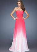 Picture of: Ombre Chiffon Prom Dress with Criss Cross Ruched Bodice in Pink, Style: 20167, Main Picture