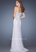 Picture of: Strapless White Lace Prom Gown with Floral Applique in White, Style: 20172, Back Picture