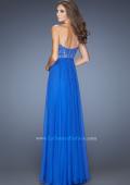 Picture of: Long Sweetheart Prom Dress with Lace and Matching Jewels in Blue, Style: 20393, Back Picture