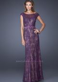 Picture of: Long Lace Gown Heavily Adorned with Embellishments in Blue, Style: 20397, Main Picture