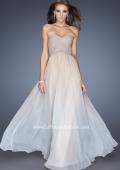 Picture of: Ombre Chiffon Prom Dress with Criss Cross Pleating in Nude, Style: 20404, Main Picture