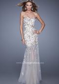 Picture of: Sweetheart Gown with Sheer Tulle Skirt and Lace Detail in White, Style: 20424, Main Picture