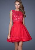 Picture of: Tulle Skirt Short Cocktail Dress with Jewel Details in Pink, Style: 20429, Detail Picture 1