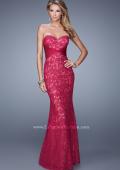 Picture of: Lace Sweetheart Neckline Gown with Criss Cross Back in Red, Style: 20440, Main Picture