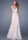 Picture of: Long Strapless Chiffon Prom Gown with Embellishments in Pink, Style: 20447, Main Picture