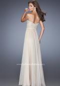 Picture of: Long Strapless Chiffon Prom Gown with Embellishments in Nude, Style: 20447, Detail Picture 4