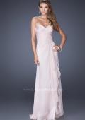 Picture of: Sweetheart Evening Gown with Gathered Bodice and Lace in Pink, Style: 20479, Detail Picture 1