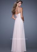 Picture of: Long Chiffon Prom Dress with Beaded Lace Appliques in Pink, Style: 20535, Back Picture