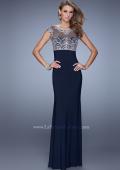 Picture of: Elegant Prom Dress with Intricately Beaded Bodice in Blue, Style: 20537, Main Picture