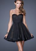 Picture of: Sweetheart Neckline Cocktail Dress with Lace in Black, Style: 20563, Main Picture