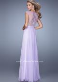 Picture of: Chiffon Prom Dress with Pearls and Rhinestones in Purple, Style: 20602, Back Picture