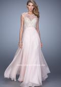 Picture of: Chiffon Prom Dress with Pearls and Rhinestones in Pink, Style: 20602, Detail Picture 3