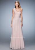 Picture of: Long One Shoulder Prom Gown with Criss Cross Bodice in Pink, Style: 20639, Main Picture