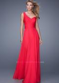 Picture of: Long One Shoulder Prom Gown with Criss Cross Bodice in Pink, Style: 20639, Detail Picture 6