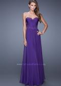Picture of: Beaded Lace Applique Sweetheart Neckline Prom Dress in Purple, Style: 20669, Detail Picture 4