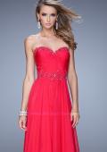 Picture of: Beaded Lace Applique Sweetheart Neckline Prom Dress in Pink, Style: 20669, Detail Picture 5