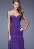 Picture of: Beaded Lace Applique Sweetheart Neckline Prom Dress in Purple, Style: 20669, Detail Picture 7