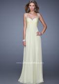 Picture of: Sweetheart Chiffon Prom Dress with Embellishments in Yellow, Style: 20678, Detail Picture 4