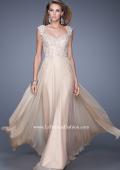 Picture of: Beaded Lace Sweetheart Prom Dress with Sheer Straps in Nude, Style: 20701, Detail Picture 2