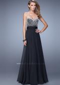 Picture of: Vintage Inspired Strapless Prom Dress with Embellishments in Black, Style: 20708, Detail Picture 2