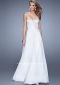 Picture of: Vintage Inspired Strapless Prom Dress with Embellishments in White, Style: 20708, Detail Picture 3