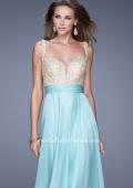 Picture of: Long Chiffon Prom Gown with Sweetheart Neckline in Aqua, Style: 20709, Main Picture