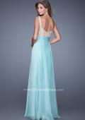 Picture of: Long Chiffon Prom Gown with Sweetheart Neckline in Aqua, Style: 20709, Back Picture