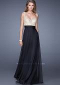 Picture of: Long Chiffon Prom Gown with Sweetheart Neckline in Black, Style: 20709, Detail Picture 2