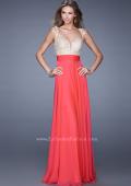 Picture of: Long Chiffon Prom Gown with Sweetheart Neckline in Red, Style: 20709, Detail Picture 4
